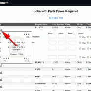 Tyre Depth Display in Parts Pricing