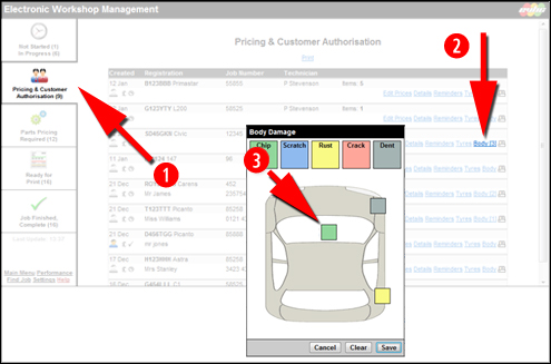 EVHC - Add/Edit Body Check in Workshop Management