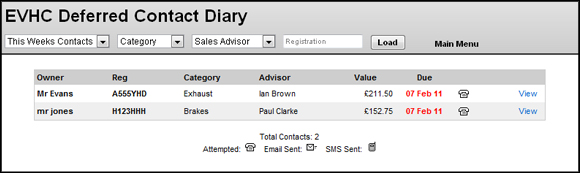 New look Deferred Contact Diary